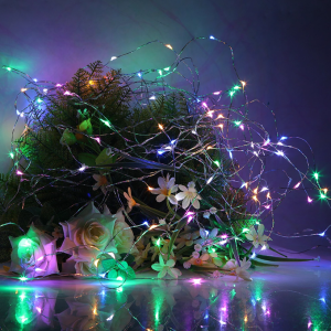Светодиодная гирлянда микро диод Роса 100 ламп 10 м разноцветная Светодиодная гирлянда микро диод Роса 100 ламп 10 м разноцветная