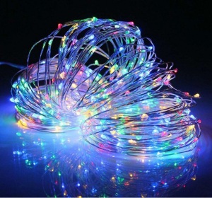 Светодиодная гирлянда микро диод Роса 100 ламп 10 м разноцветная Светодиодная гирлянда микро диод Роса 100 ламп 10 м разноцветная