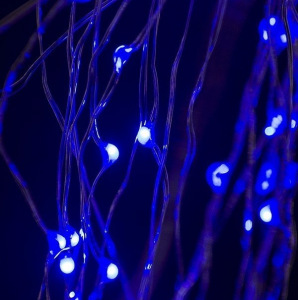 Светодиодная гирлянда роса Конский хвост синий Светодиодная гирлянда роса Конский хвост синий