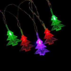 Светодиодная новогодняя гирлянда Ёлочки 4 метра разноцветная Светодиодная новогодняя гирлянда Ёлочки 4 метра разноцветная