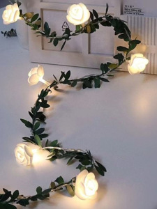 Светодиодная новогодняя гирлянда Розочки 4 метра тёплый белый Светодиодная новогодняя гирлянда Розочки 4 метра тёплый белый