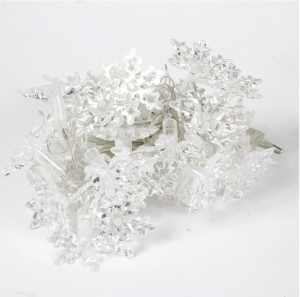 Светодиодная новогодняя гирлянда Снежинка 4 метра тёплый белый Светодиодная новогодняя гирлянда Снежинка 4 метра тёплый белый