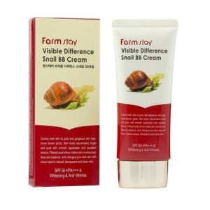 Восстанавливающий BB крем Farm Stay Visible Difference Snail BB Cream SPF 50+ Восстанавливающий BB крем Farm Stay Visible Difference Snail BB Cream SPF 50+