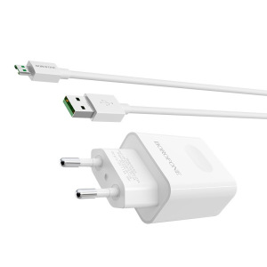 Зарядное устройство BOROFONE BA32A Bright power, 3A, белый, с кабелем micro USB Зарядное устройство BOROFONE BA32A Bright power, 3A, белый, с кабелем micro USB