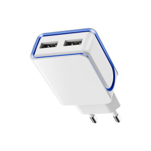 Зарядное устройство BOROFONE BA35 Brilliant 2*USB, 2.1A, белый Зарядное устройство BOROFONE BA35 Brilliant 2*USB, 2.1A, белый