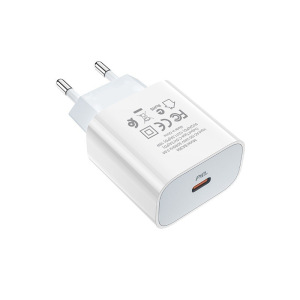 Зарядное устройство BOROFONE BA38A Speedy Type-C, 3A, белый Зарядное устройство BOROFONE BA38A Speedy Type-C, 3A, белый