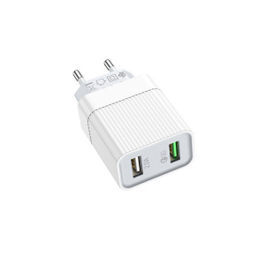 Зарядное устройство BOROFONE BA39A Speedway USB, 3A, белый, два порта Зарядное устройство BOROFONE BA39A Speedway USB, 3A, белый, два порта