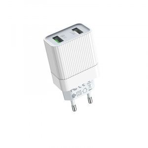Зарядное устройство BOROFONE BA39A Speedway USB, 3A, белый, два порта Зарядное устройство BOROFONE BA39A Speedway USB, 3A, белый, два порта