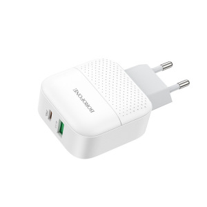 Зарядное устройство BOROFONE BA46A Premium, 3A, белый, два порта: USB/Type-C Зарядное устройство BOROFONE BA46A Premium, 3A, белый, два порта: USB/Type-C
