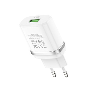 Зарядное устройство HOCO C12Q Smart, 3A, белый, 18W Зарядное устройство HOCO C12Q Smart, 3A, белый, 18W