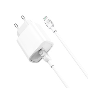 Зарядное устройство HOCO C69A 5A, белый, micro-USB,22.5W, быстрая зарядка Зарядное устройство HOCO C69A 5A, белый, micro-USB,22.5W, быстрая зарядка