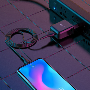 Зарядное устройство HOCO N2 Vigour single, 2A, черный, кабель Type-C Зарядное устройство HOCO N2 Vigour single, 2A, черный, кабель Type-C