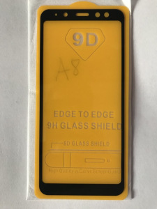 Защитное стекло Full Glue для Samsung A8 2018, черный Защитное стекло Full Glue для Samsung A8 2018, черный