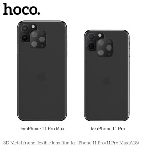 Защитное стекло HOCO A18 на объектив камеры для iPhone 11 Pro/11 Pro Max, черный Защитное стекло HOCO A18 на объектив камеры для iPhone 11 Pro/11 Pro Max, черный