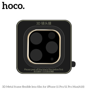 Защитное стекло HOCO A18 на объектив камеры для iPhone 11 Pro/11 Pro Max, золотой Защитное стекло HOCO A18 на объектив камеры для iPhone 11 Pro/11 Pro Max, золотой