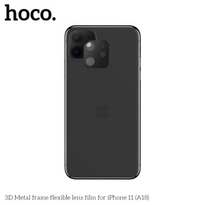 Защитное стекло HOCO A18 на объектив камеры для iPhone XR/11, черный Защитное стекло HOCO A18 на объектив камеры для iPhone XR/11, черный