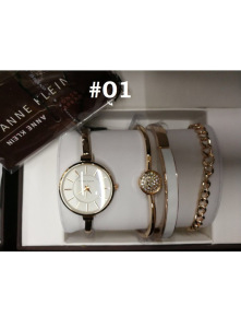 Женские часы Anne Klein с тремя браслетами в коробке Женские часы Anne Klein с тремя браслетами в коробке