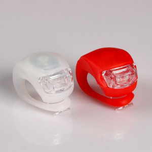 Фонарь велосипедный, батарейки CR 2032 2 шт, 3 режима, 2 LED, микс Фонарь велосипедный, батарейки CR 2032 2 шт, 3 режима, 2 LED, микс