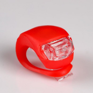 Фонарь велосипедный, батарейки CR 2032 2 шт, 3 режима, 2 LED, микс Фонарь велосипедный, батарейки CR 2032 2 шт, 3 режима, 2 LED, микс