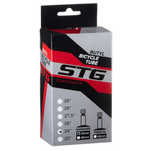 Камера 24"x1,75-1,95" STG, бутил, автониппель 33 мм Камера 24"x1,75-1,95" STG, бутил, автониппель 33 мм