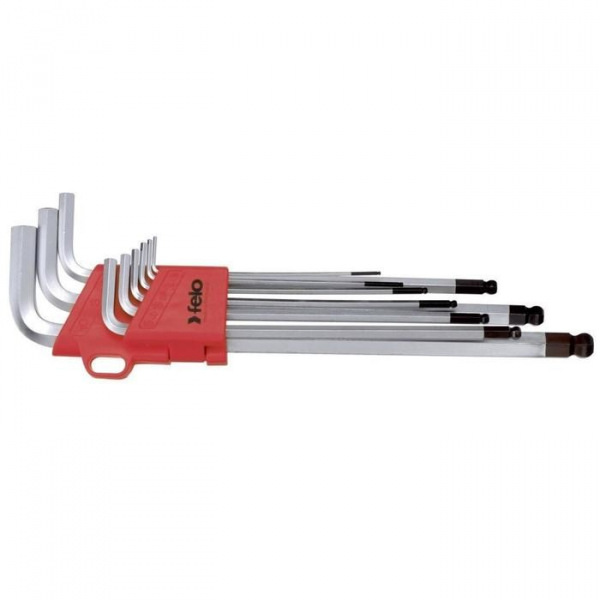 Набор ключей шестигранных Felo 36500901, с шаром, Cr-Mo-V, 1.5-10 мм, 9 шт.