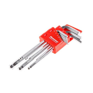 Набор шестигранных ключей Hammer Flex 601-030, 9 шт., 1.5-10 мм, CRV Набор шестигранных ключей Hammer Flex 601-030, 9 шт., 1.5-10 мм, CRV