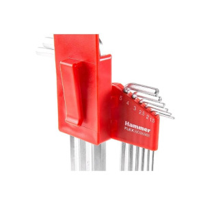 Набор шестигранных ключей Hammer Flex 601-030, 9 шт., 1.5-10 мм, CRV Набор шестигранных ключей Hammer Flex 601-030, 9 шт., 1.5-10 мм, CRV