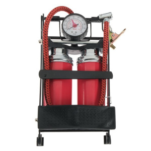 Насос ножной с манометром, 2 цилиндра, усиленный Насос ножной с манометром, 2 цилиндра, усиленный