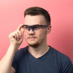 Очки спортивные "Мастер К." UV400, ширина 14 см, дужка 14 см, линза 4.5х8 см Очки спортивные "Мастер К." UV400, ширина 14 см, дужка 14 см, линза 4.5х8 см