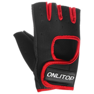 Перчатки для фитнеса ONLITOP, размер L, неопрен, цвет чёрный/розовый Перчатки для фитнеса ONLITOP, размер L, неопрен, цвет чёрный/розовый