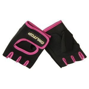 Перчатки для фитнеса ONLITOP, размер L, неопрен, цвет чёрный/розовый Перчатки для фитнеса ONLITOP, размер L, неопрен, цвет чёрный/розовый