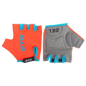 Перчатки велосипедные STG AL-03-325, размер L, цвет оранжево-серые Перчатки велосипедные STG AL-03-325, размер L, цвет оранжево-серые