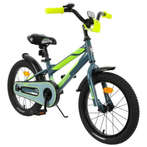 Велосипед 16" Graffiti Deft, цвет серый/салатовый Велосипед 16" Graffiti Deft, цвет серый/салатовый
