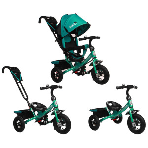 Велосипед трёхколёсный Micio Classic Air, надувные колёса 10"/8, цвет бирюзовый Велосипед трёхколёсный Micio Classic Air, надувные колёса 10"/8, цвет бирюзовый