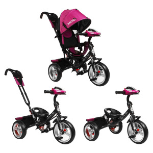 Велосипед трёхколёсный Micio Classic Plus, колёса EVA 10"/8", цвет сливовый Велосипед трёхколёсный Micio Classic Plus, колёса EVA 10"/8", цвет сливовый