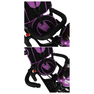 Велосипед трёхколёсный Micio Comfort Plus, надувные колёса 12"/10", цвет сиреневый Велосипед трёхколёсный Micio Comfort Plus, надувные колёса 12"/10", цвет сиреневый