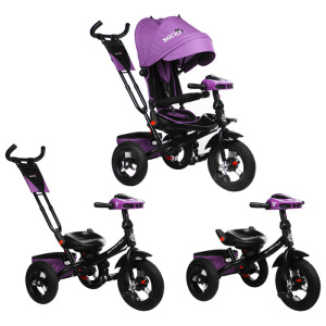 Велосипед трёхколёсный Micio Comfort Plus, надувные колёса 12"/10", цвет сиреневый Велосипед трёхколёсный Micio Comfort Plus, надувные колёса 12"/10", цвет сиреневый