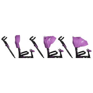 Велосипед трёхколёсный Micio Comfort Plus, надувные колёса 12"/10", цвет сиреневый Велосипед трёхколёсный Micio Comfort Plus, надувные колёса 12"/10", цвет сиреневый