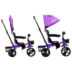 Велосипед трехколесный Micio Gioia, колеса EVA 10"/8", цвет фиолетовый Велосипед трехколесный Micio Gioia, колеса EVA 10"/8", цвет фиолетовый