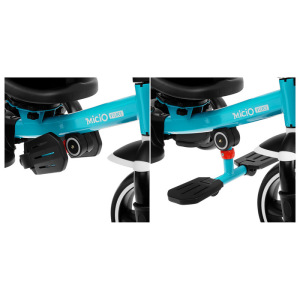 Велосипед трехколесный Micio Veloce, колеса EVA 10"/8", цвет бирюзовый Велосипед трехколесный Micio Veloce, колеса EVA 10"/8", цвет бирюзовый