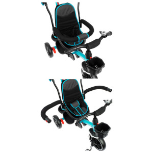 Велосипед трехколесный Micio Veloce, колеса EVA 10"/8", цвет бирюзовый Велосипед трехколесный Micio Veloce, колеса EVA 10"/8", цвет бирюзовый