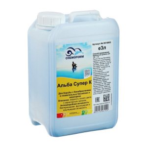 Альгицид против водорослей, бактерий и грибков в бассейне Альба Супер К 3 л Альгицид против водорослей, бактерий и грибков в бассейне Альба Супер К 3 л