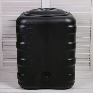 Бак для душа, 150 л, с крышкой, с резьбой под кран, чёрный Бак для душа, 150 л, с крышкой, с резьбой под кран, чёрный