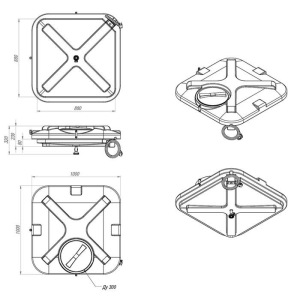 Бак для душа «Rostok», 110 л, с подогревом и лейкой Бак для душа «Rostok», 110 л, с подогревом и лейкой