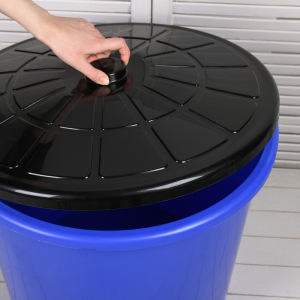 Бак пищевой, 75 л, с крышкой, синий Бак пищевой, 75 л, с крышкой, синий