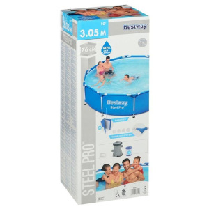 Бассейн каркасный 305 х 76 см, фильтр-насос, 56679 Bestway Бассейн каркасный 305 х 76 см, фильтр-насос, 56679 Bestway