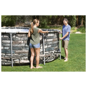 Бассейн каркасный Power Steel, 610 x 366 x 122 см, фильтр-насос, лестница, 56719 Bestway Бассейн каркасный Power Steel, 610 x 366 x 122 см, фильтр-насос, лестница, 56719 Bestway