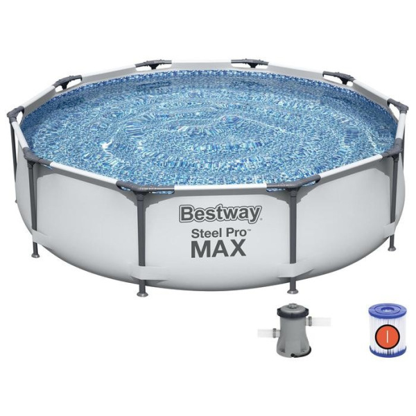 Бассейн каркасный Steel Pro Max, 305 х 76 см, с фильтр-насосом, 56408 Bestway