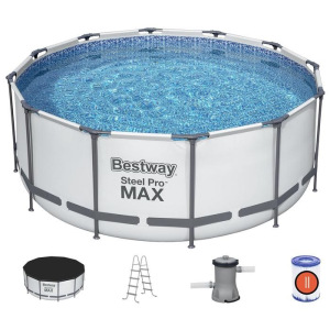 Бассейн каркасный Steel Pro MAX, 366 х 122 см, фильтр-насос, лестница, тент, 56420 Bestway Бассейн каркасный Steel Pro MAX, 366 х 122 см, фильтр-насос, лестница, тент, 56420 Bestway