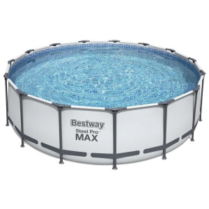 Бассейн каркасный Steel Pro MAX, 457 х 122 см, фильтр-насос, лестница, тент, 56438 Bestway Бассейн каркасный Steel Pro MAX, 457 х 122 см, фильтр-насос, лестница, тент, 56438 Bestway